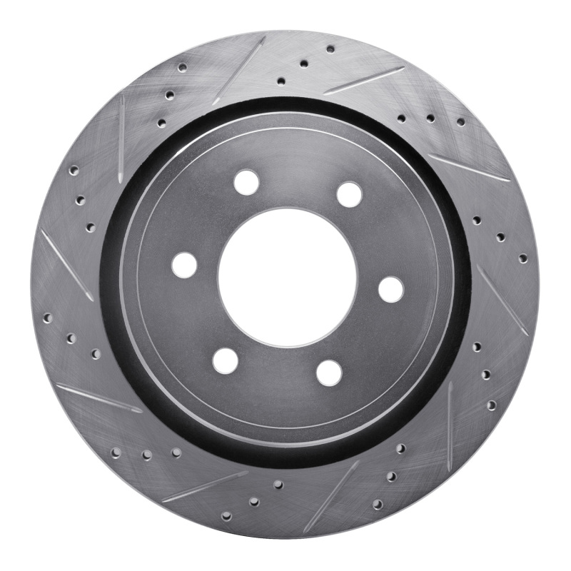 Ford F-150 Brake Rotor (1) - Rear Left - R1 Concepts - Drilled & Slotted - Silver - `12-`20 Ford F-150 Brake Rotor (1) - Rear Left - R1 Concepts - Drilled & Slotted - Silver - `12-`20